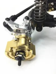 Treal Brass Extended Wheel Hubs Hex Pins Blackening 4pcs-Set for TRX-4 RC Car +3mm Black