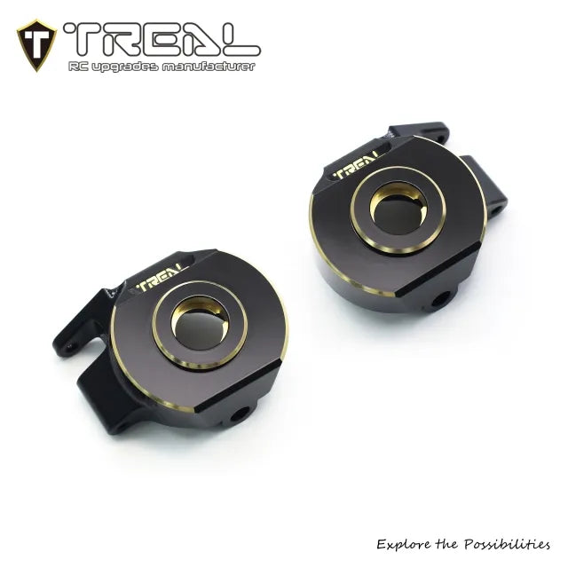 TREAL SCX10 Pro Brass Steering Knuckles L/R