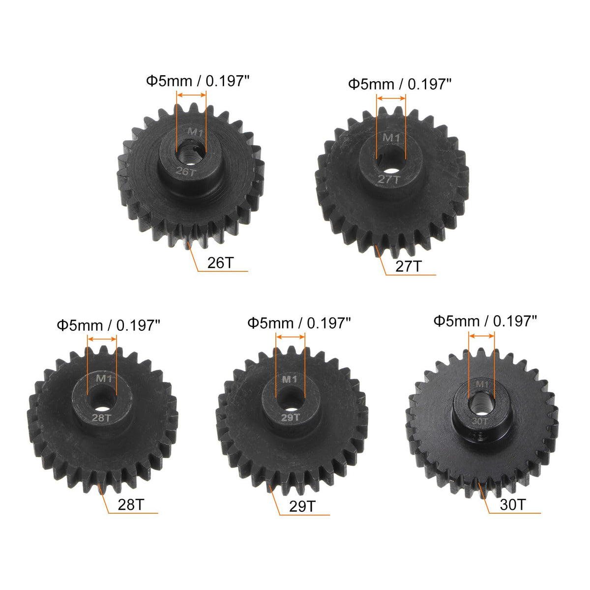 5 STKS 48DP 33 T 34 35 36 37 Pinion Motor Gear Combo Set voor 5 STKS 48DP 33 T 34 35 36 37 Pinion Motor Gear Combo Set voor