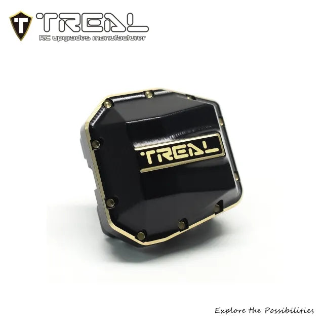 TREAL SCX10 Pro Brass Differential Cover Pumpkin Diff Cover