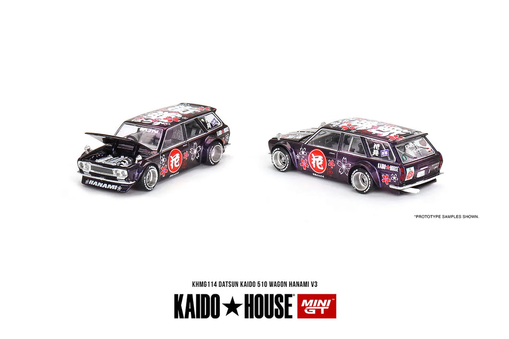 KAIDO HOUSE X MINI GT 114 - DATSUN 510 WAGON KAIDO HANAMI V3 1972