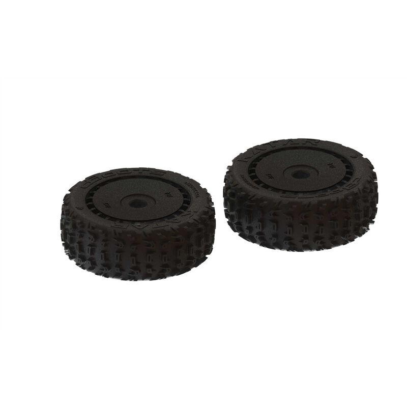ARRMA ARA550058 - dBoots 'Katar B 6S' Tire Set Black (2st)