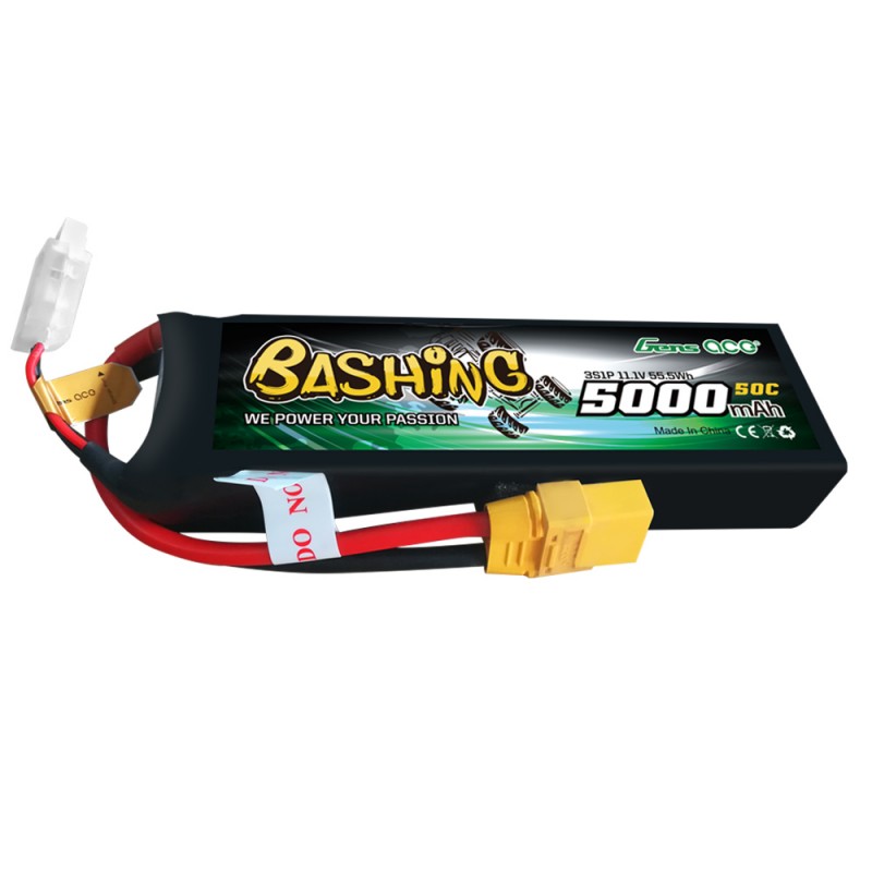 Gens Ace Bashing Series 5000mAh 11.1V 3S1P 60C-100C Lipo Batterij - XT90 stekker