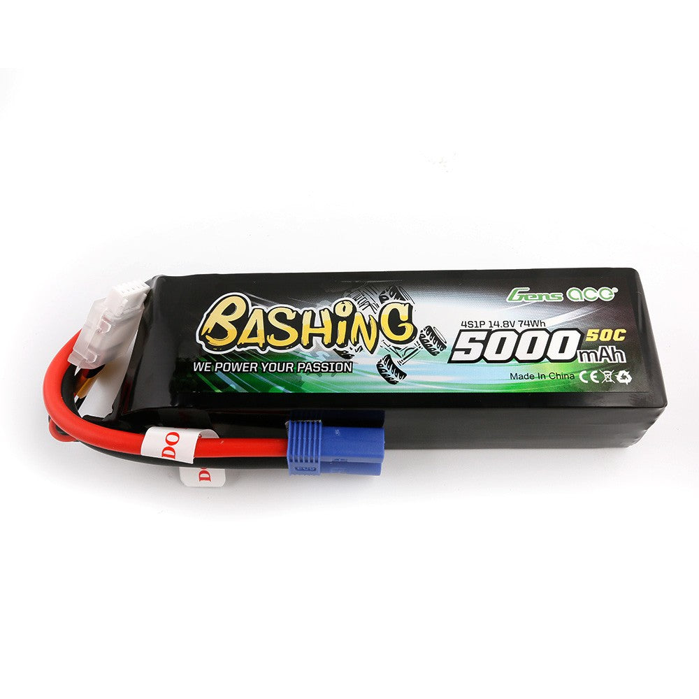 Gens Ace Bashing Series 5000mAh 14.8V 4S1P 60C-120C Lipo Batterij - EC5 stekker