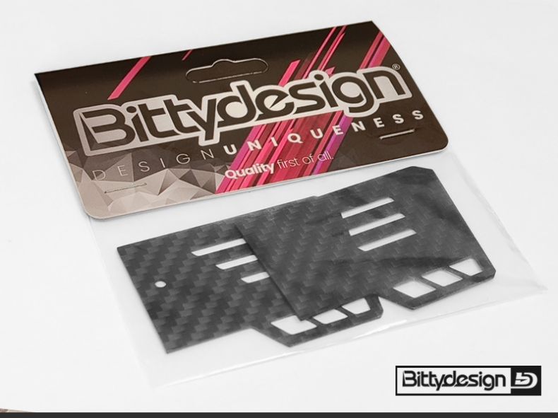 Bittydesign - Carbon fiber Side Dams for 1/8 GT wing (2pcs) - BDGT8-WSD