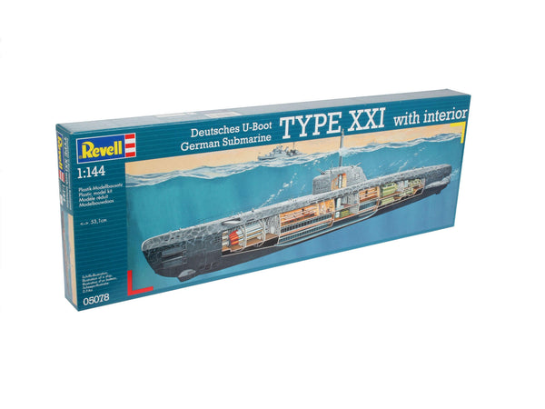 Revell 05078 - Deutsches U-Boot Typ XXI mit Interieur Revell modelbouwpakket