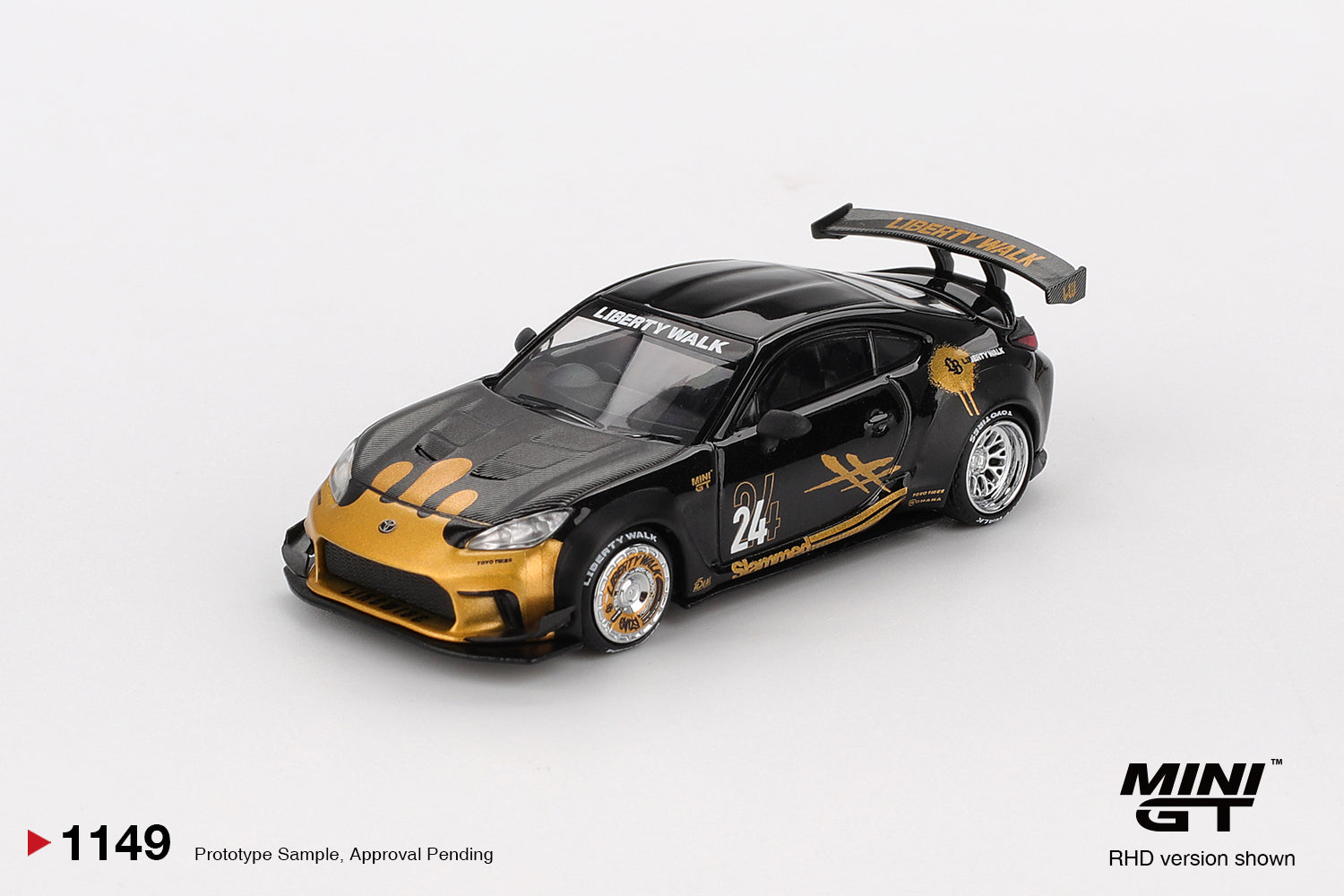 MINI GT 1149 - Toyota GR86 LB★Nation Black / Gold