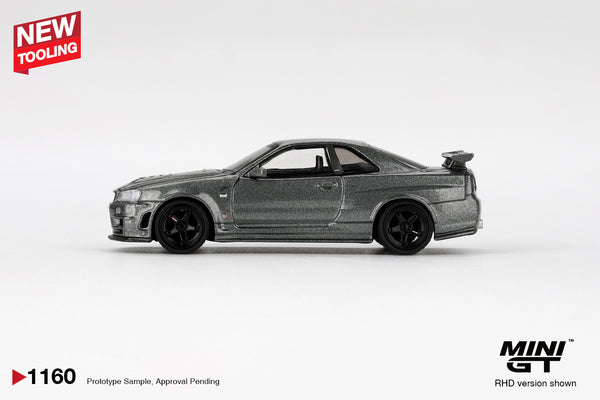 MINI GT 1160 - Nissan Skyline GT-R Dark Metal Gray (NISMO BNR34 CRS Version)