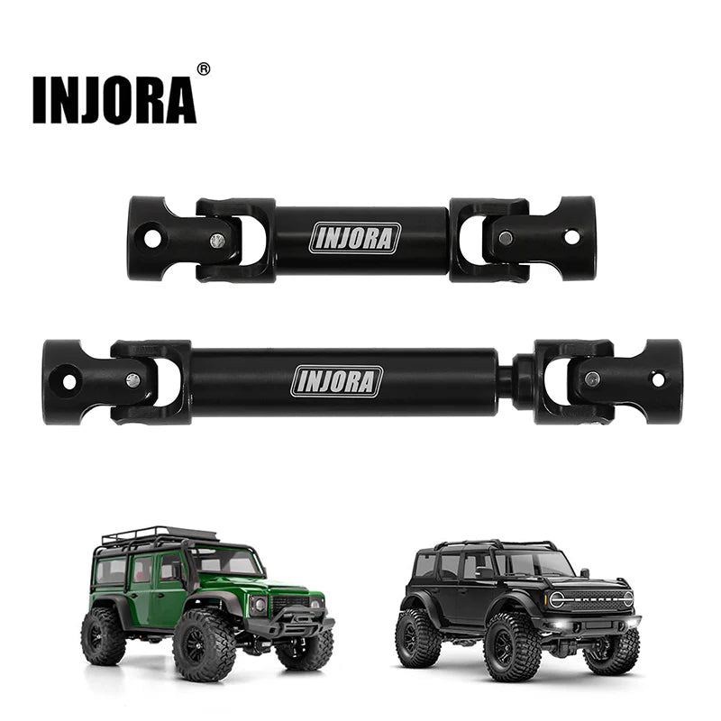 INJORA 4M-50BK - Stalen Drive Shafts voor 1/18 TRX4M