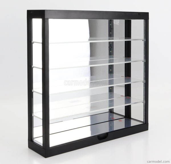Triple 9 - (Hang)vitrine, 5 laags zwart (met spiegel), o.a. voor 1/64 modelauto's
