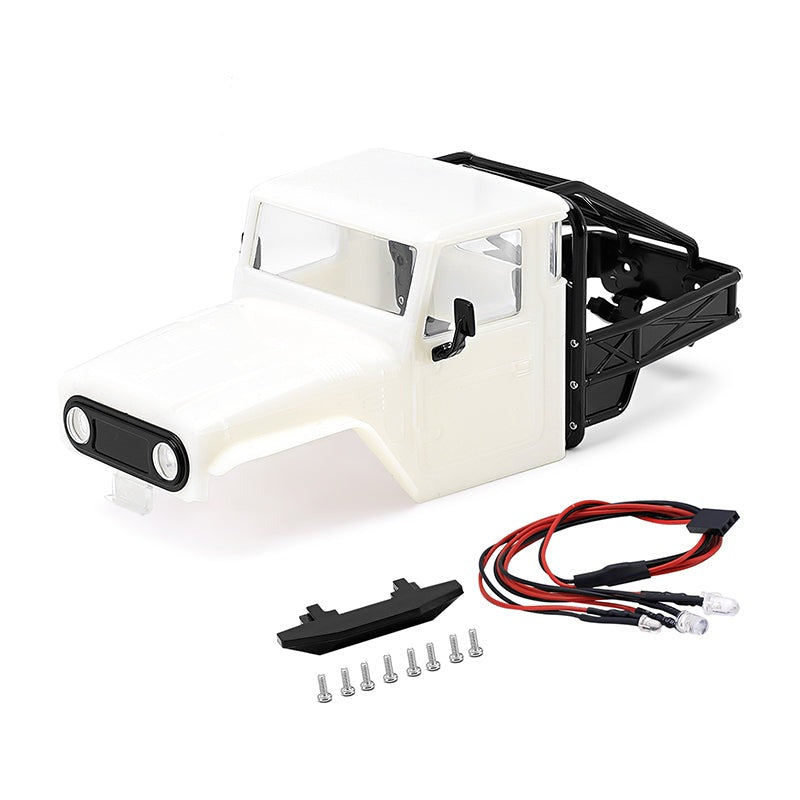 INJORA IR40 Half Truck Hard Plastic Body voor TRX4M - Wit (ongespoten)