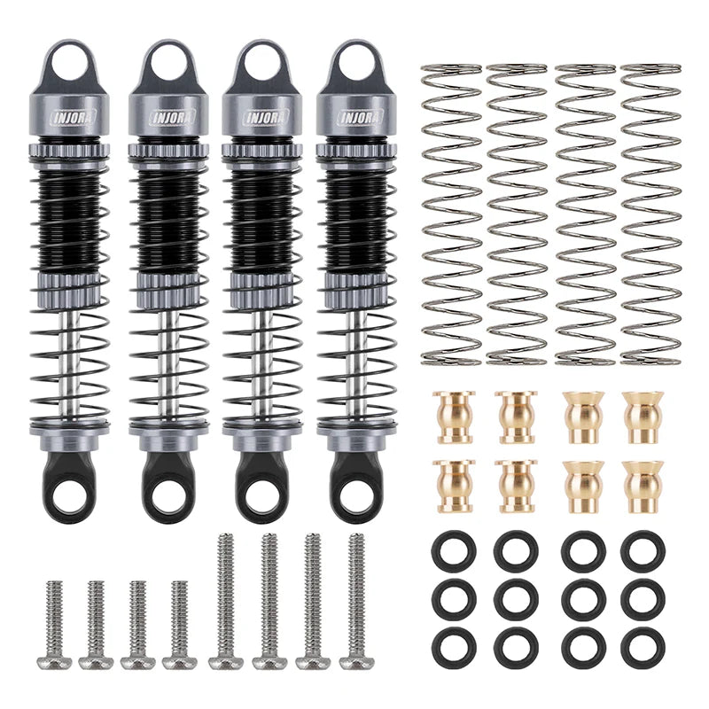 INJORA 4M-24GL-4 -   INJORA 53mm Aluminum Threaded Oil Shocks for 1/18 TRX4M