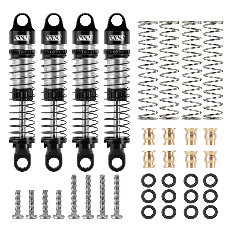 INJORA 4M-24BS-4 -   INJORA 53mm Aluminum Threaded Oil Shocks for 1/18 TRX4M