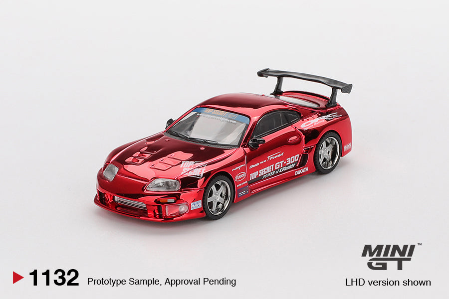 MINI GT 1132 - Toyota Supra (A80) Top Secret GT-300 Top Secret Red Chrome
