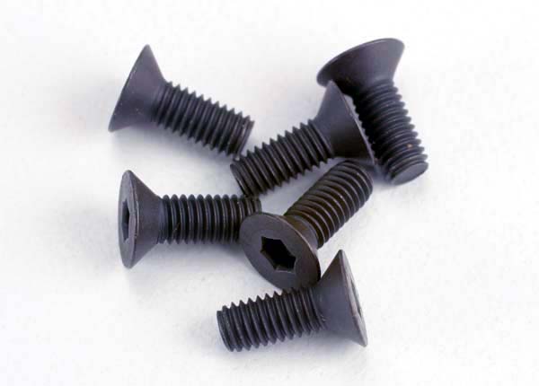 Traxxas TRX2550 - Screws, 3x8mm countersunk machine (6) (hex drive)