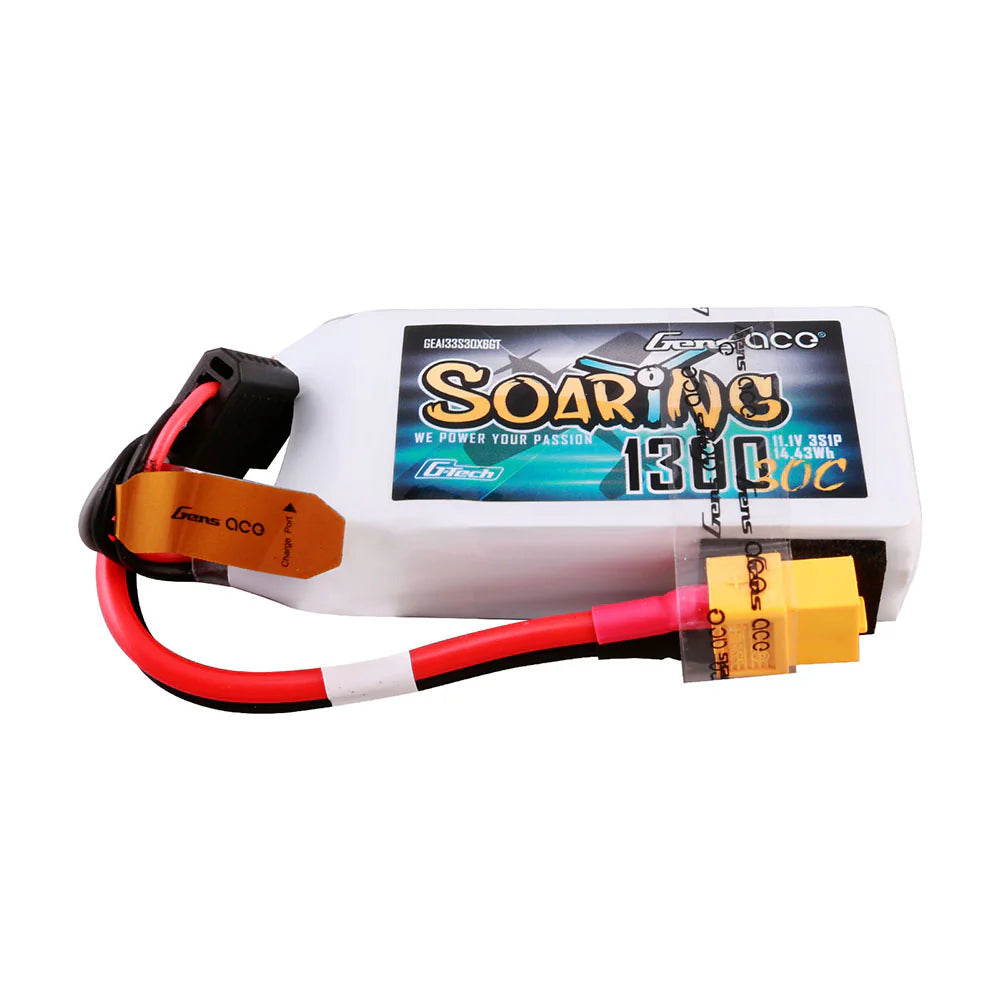 Gens ace - 3s 11.1V 1300mAh 30C Semi Soft Lipo XT60