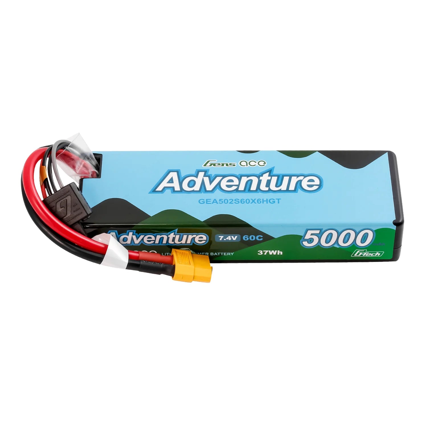 Gens Ace Adventure G-Tech 5000mAh 7.4V 2S1P 60C Lipo Batterij - XT60 stekker