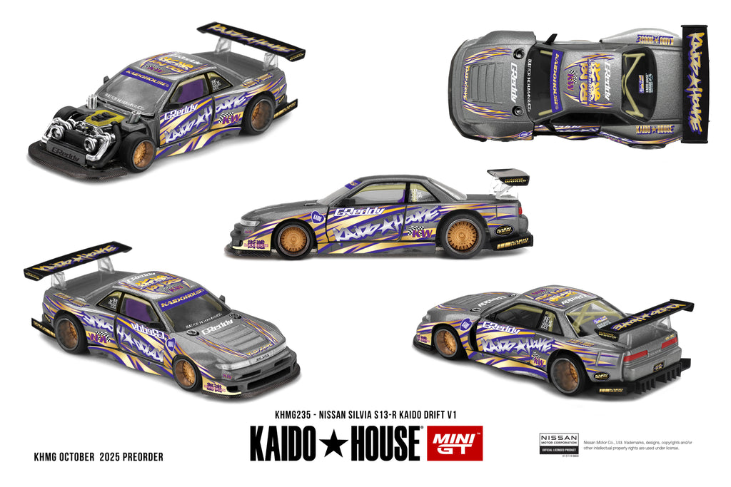 KAIDO HOUSE X MINI GT 0235 - Nissan Silvia S13-R KAIDO DRIFT V1