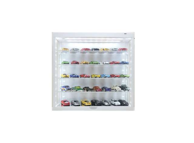 Triple 9 - (Hang)vitrine, 5 laags wit (zonder spiegel), o.a. voor 1/64 modelauto's