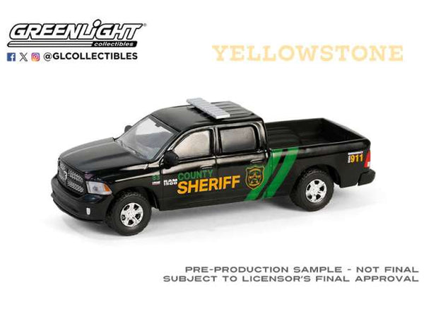 Greenlight Hollywood 42 - Yellowstone (2018 Current TV Series) 2013 Ram 1500 County Sheriff, black