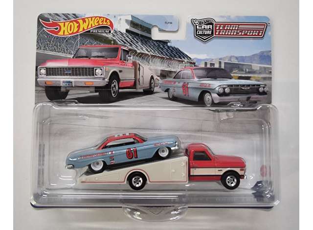 Hot Wheels Team Transport - #54 Chevrolet Square Body Ramp Truck & 61 Impala