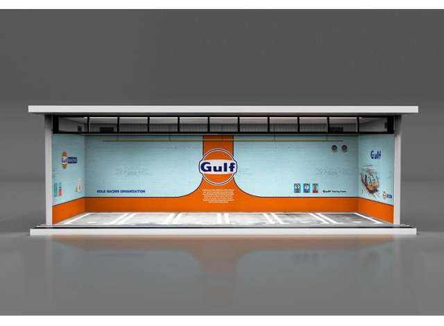 1/64 Parking Garage - GULF with LED light