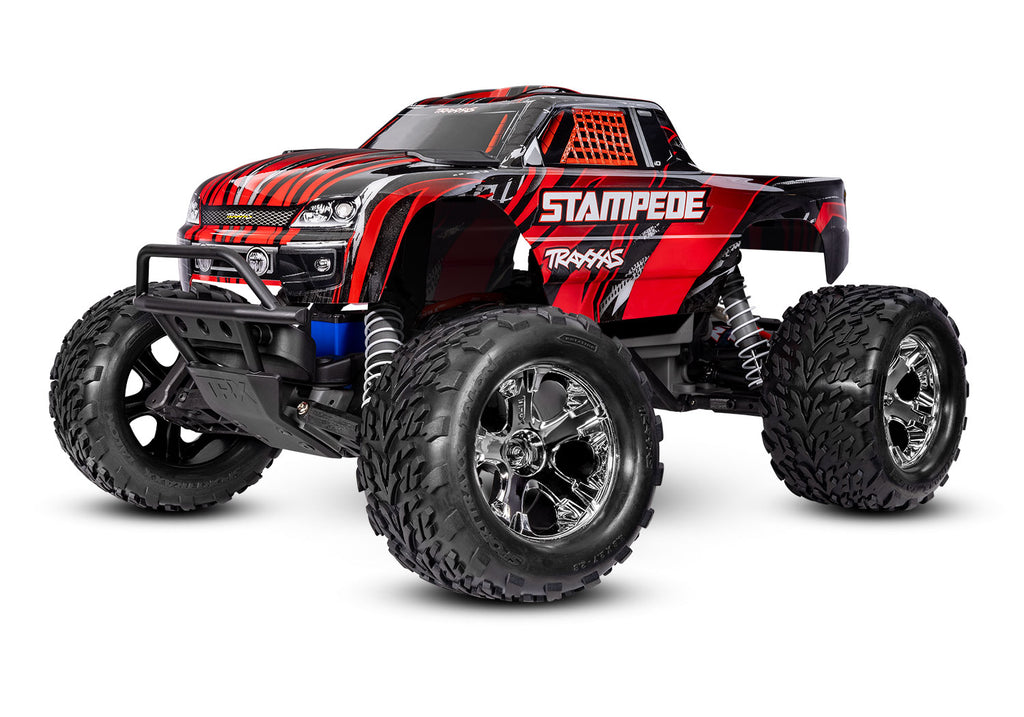 Traxxas Stampede 2WD Brushed HD (incl accu & USB-C lader)  - Rood