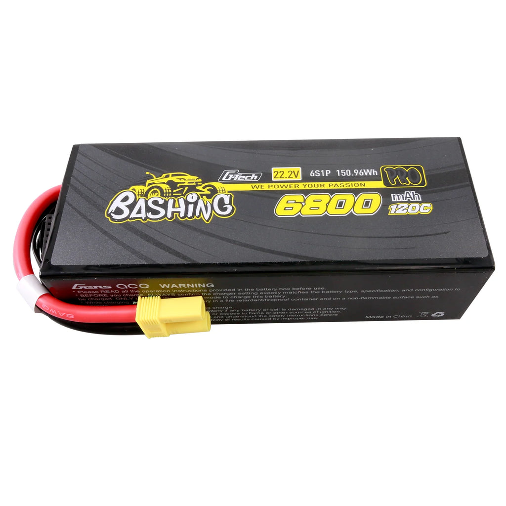 Gens Ace Bashing Series 6800mAh 22.2V 6S1P 100C Lipo Batterij - EC5 stekker