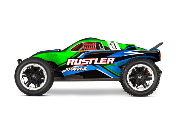 Traxxas Rustler 2wd Brushed HD (incl accu & USB lader) - Groen