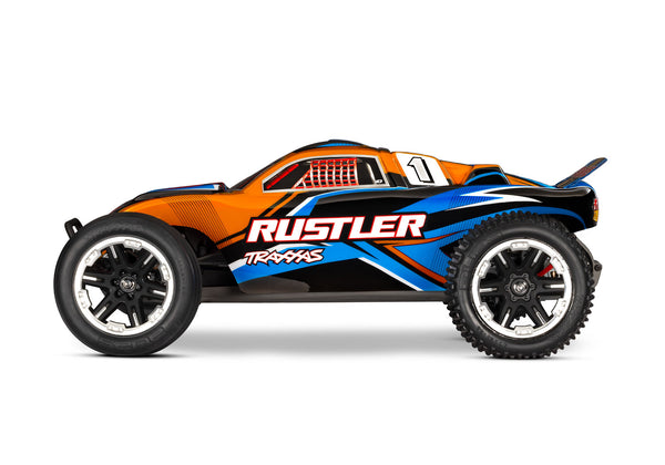 Traxxas Rustler 2wd Brushed HD (incl accu & lader) - Oranje