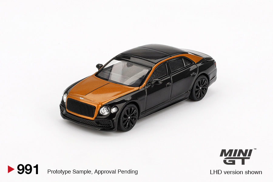 MINI GT 0991 - Bentley Flying Spur Orange Flame / Onyx