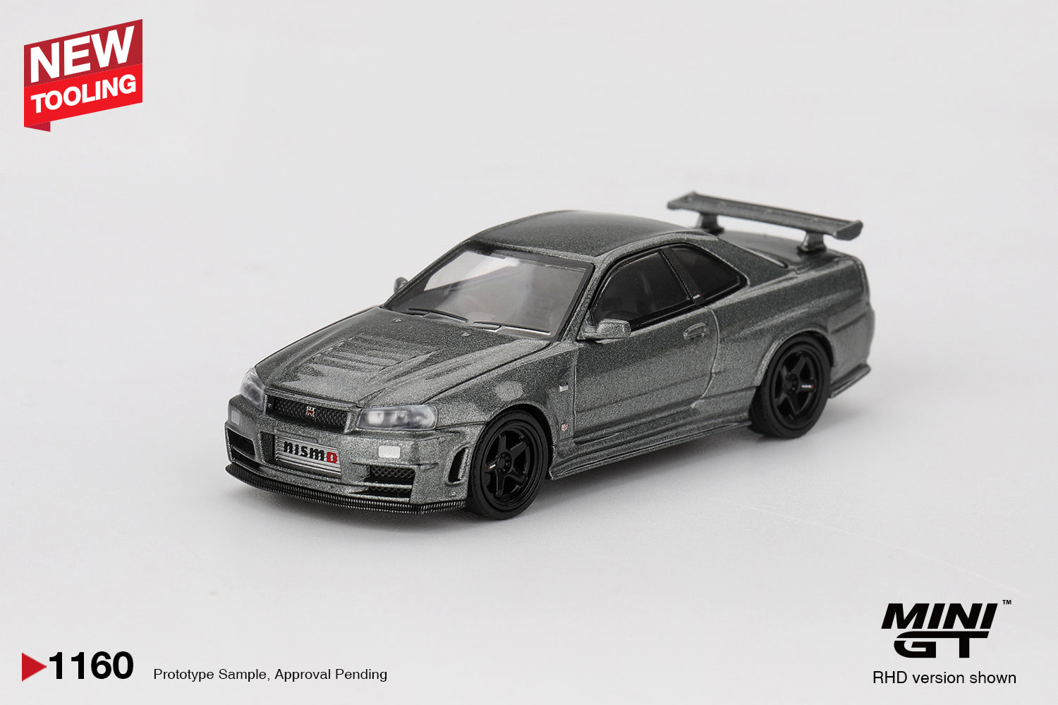 MINI GT 1160 - Nissan Skyline GT-R Dark Metal Gray (NISMO BNR34 CRS Version)
