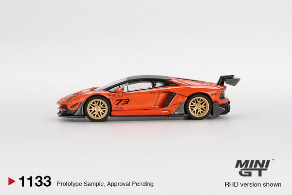 MINI GT 1133 - LB★WORKS Lamborghini Aventador Limited Edition Orange MDX 2025