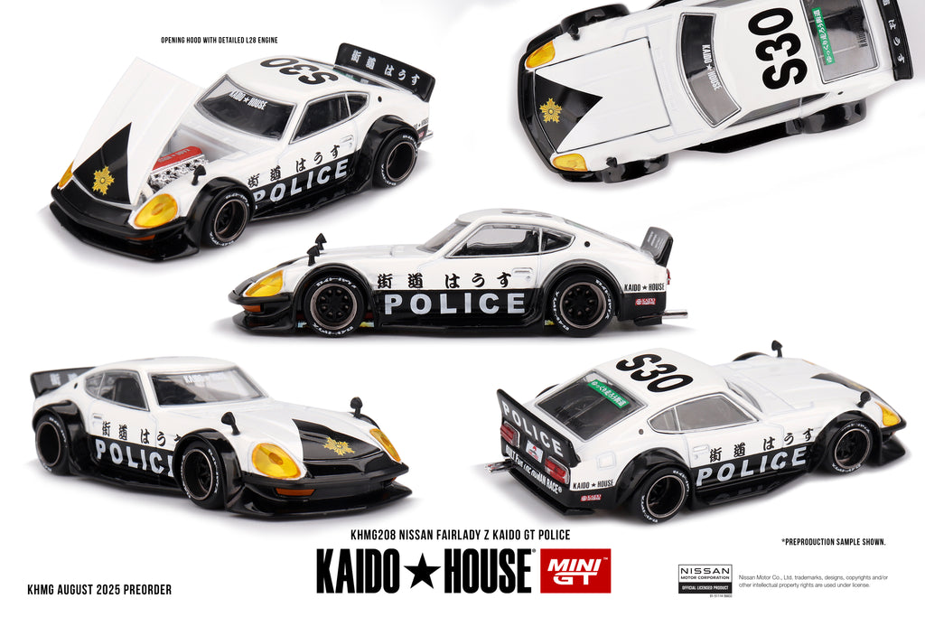 KAIDO HOUSE X MINI GT 0208 - Nissan Fairlady Z Kaido GT Police