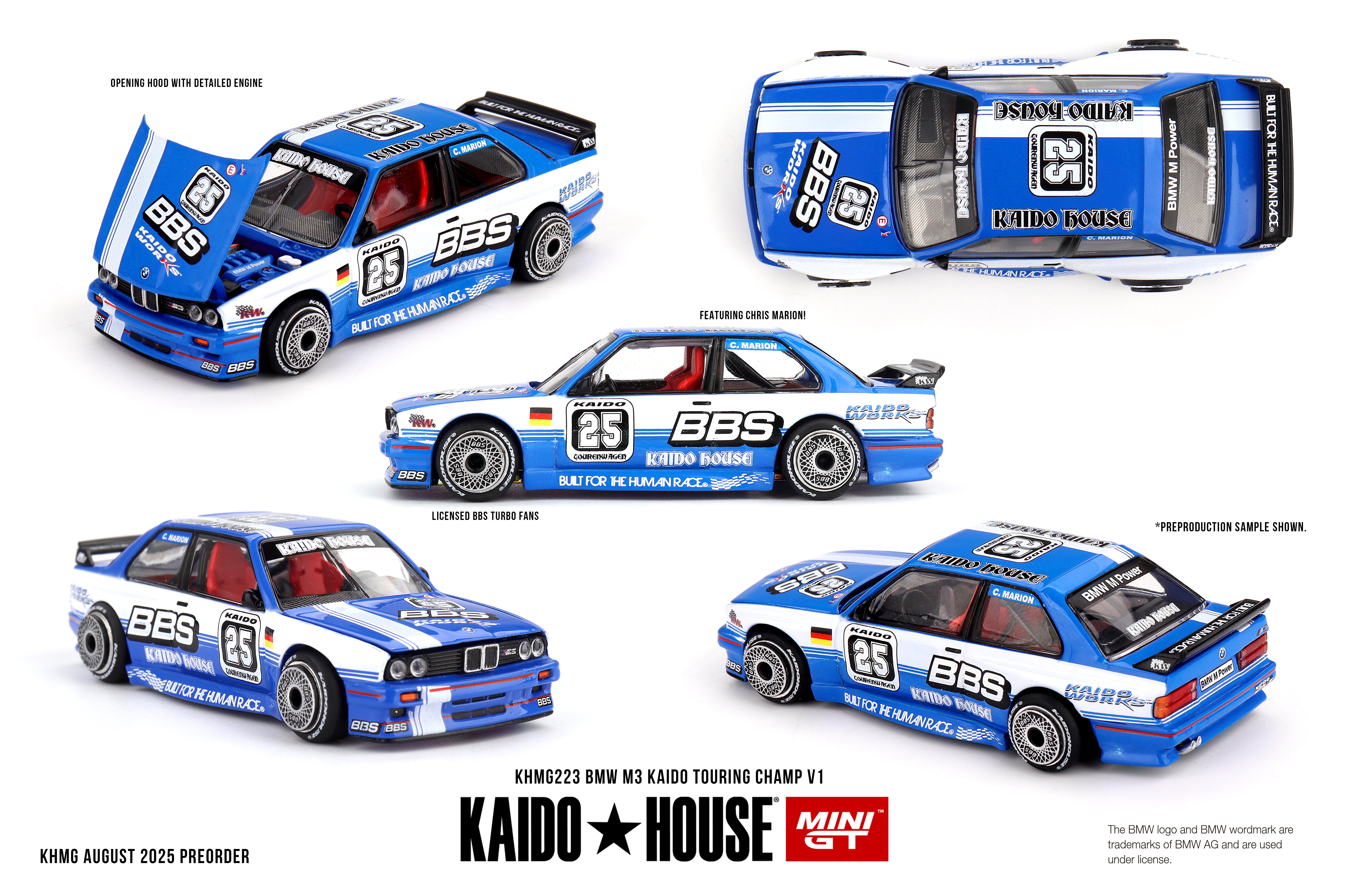 KAIDO HOUSE X MINI GT 0223 - BMW M3 Kaido Touring Champ V1