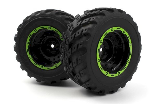 Blackzon 540181 - Smyter MT Wheels/Tires - groen