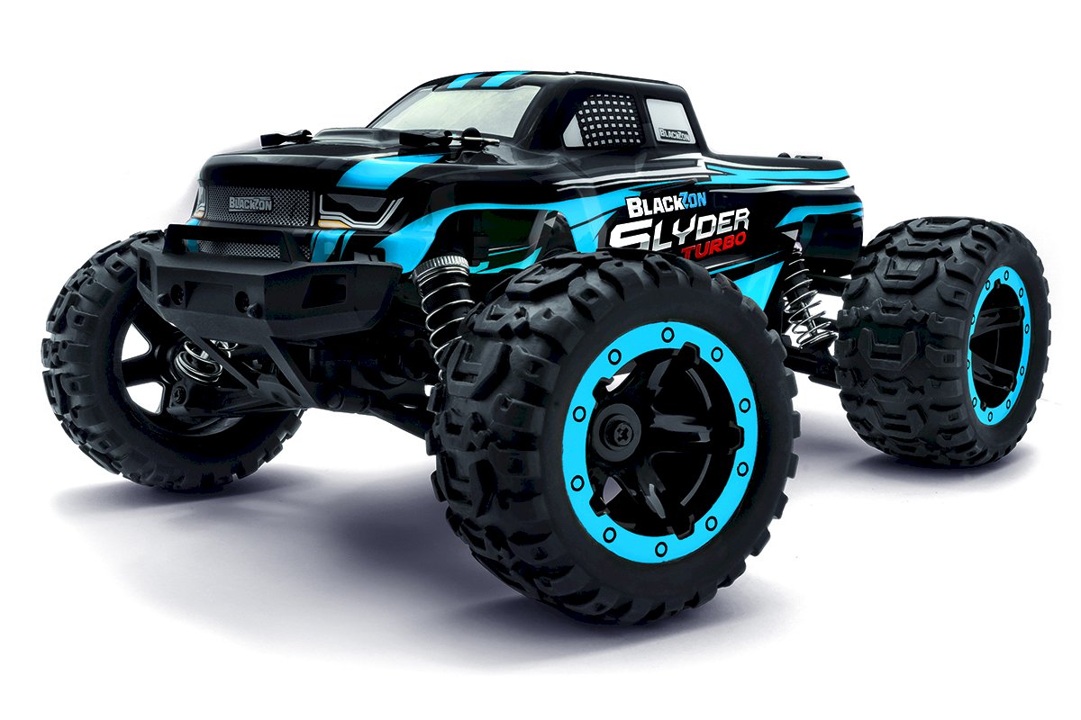 Blackzon Slyder MT Turbo 1/16 4WD Brushless Monster Truck - Blauw