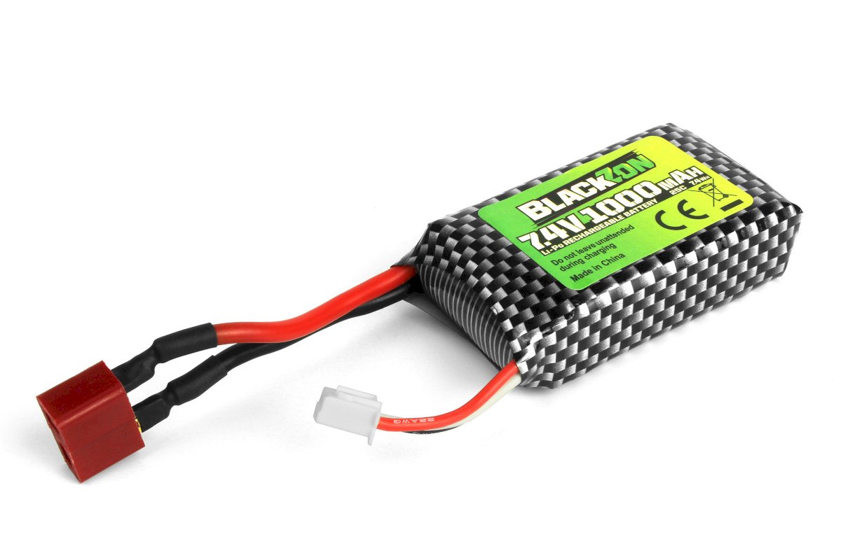 BLACKZON 540223 - Battery Pack (LiPo 7.4V, 1000mAh), w/T-Plug