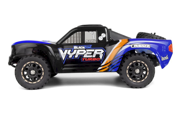 Blackzon Vyper SC Turbo 1/16 4WD Brushless Short Course Truck - Blauw / Oranje