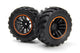 Blackzon 540327 - Spryte Wheels/Tires Assembled (Black/Orange)