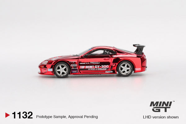 MINI GT 1132 - Toyota Supra (A80) Top Secret GT-300 Top Secret Red Chrome
