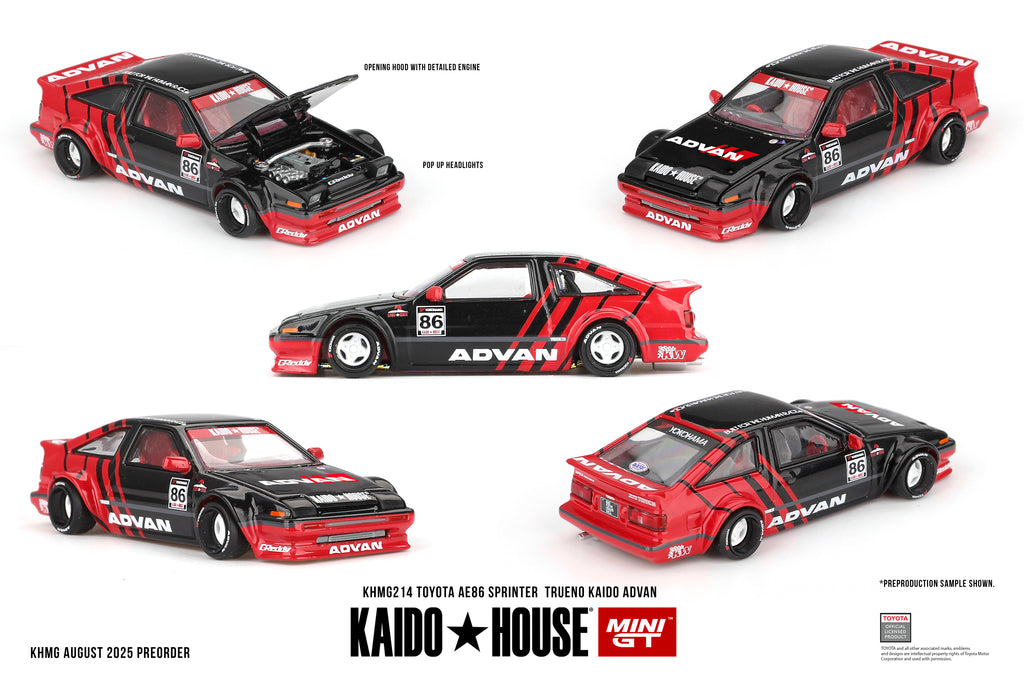 KAIDO HOUSE X MINI GT 0214 - Toyota AE86 Sprinter Trueno Kaido ADVAN
