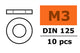 Revtec - Washer M3 - Galvanized Steel - 10 pcs