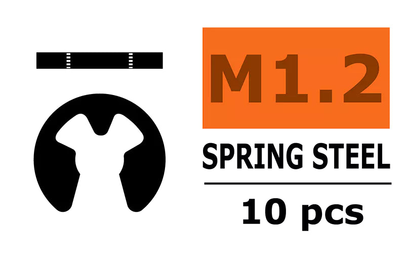 Revtec - E-Clips - 1,2mm - Spring Steel - 10 pcs