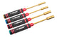 Team Corally - Team Corally - Pro Nut Driver Set - Ti-Ni Coated - 4.0 / 5.5 / 7.0 / 8.0 mm - 4 pcs