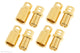 Connector 8.0mm - Goudcontacten - Man. + Vrouw. - 4 paar
