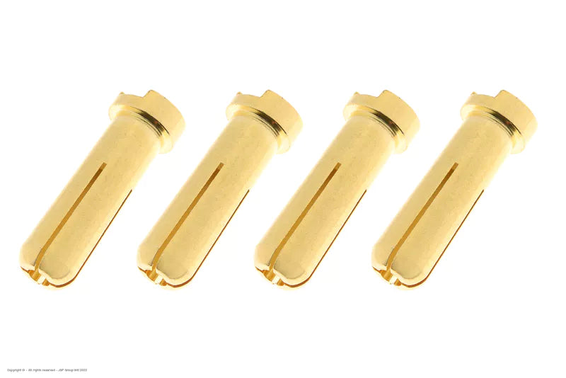 Connector - 5.0mm - Gold Plated 90 Deg - Male - 4 pcs