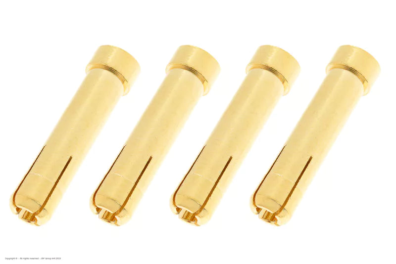 Connector - 4.0 mm Female--> 5.0mm Male- Gold Plated - 4 pcs