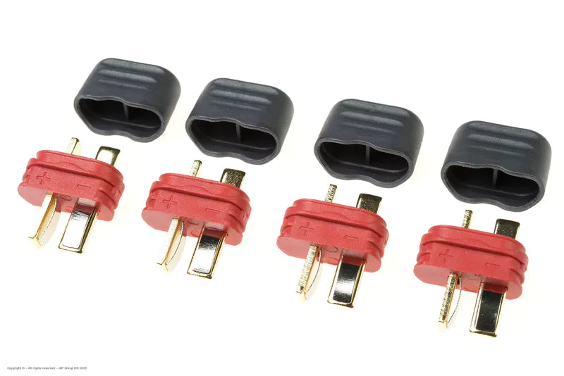 Deans / T stekker Goldplated Met Cap, Male (4st)