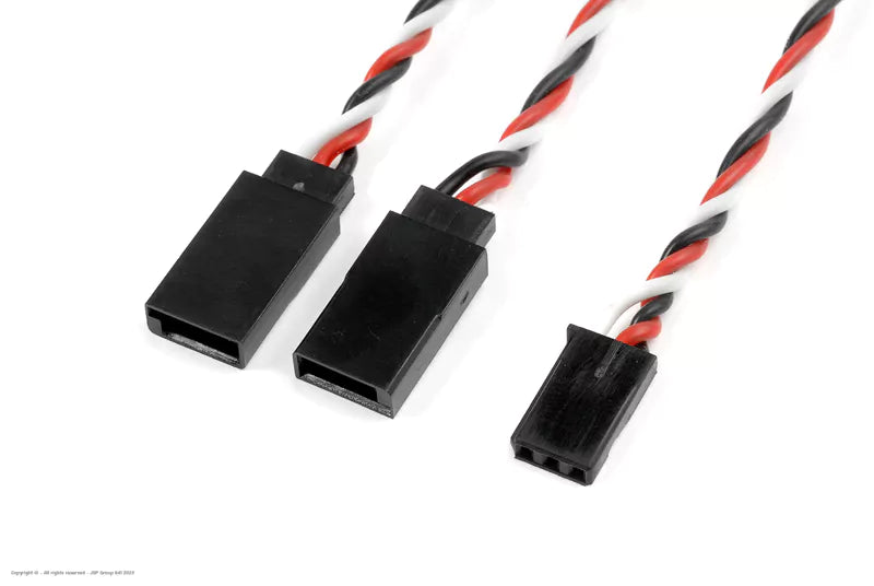 Servo Y kabel met Futuba stekkers Twisted - 15 cm